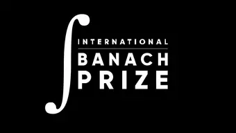 Grafika typograficzna z napisem Międzynarodowa Nagroda im. Stefana Banacha" 