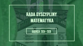 Grafika typograficzna z napisem Rada Dyscypliny Matematyka