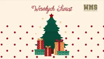 Grafika śiąteczna choinka i prezenty